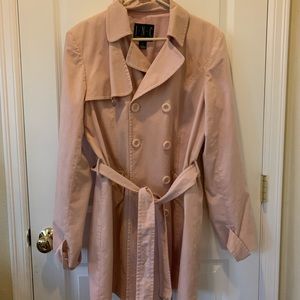 INC Pink Corduroy Trench Coat